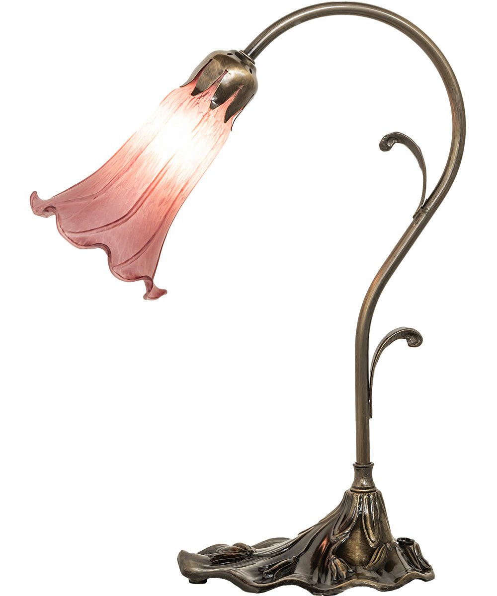 15" High Lavender Tiffany Pond Lily Accent Lamp