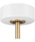 Taylor 24" 1-Light Ceiling Fan (Blades Included) White/Satin Brass
