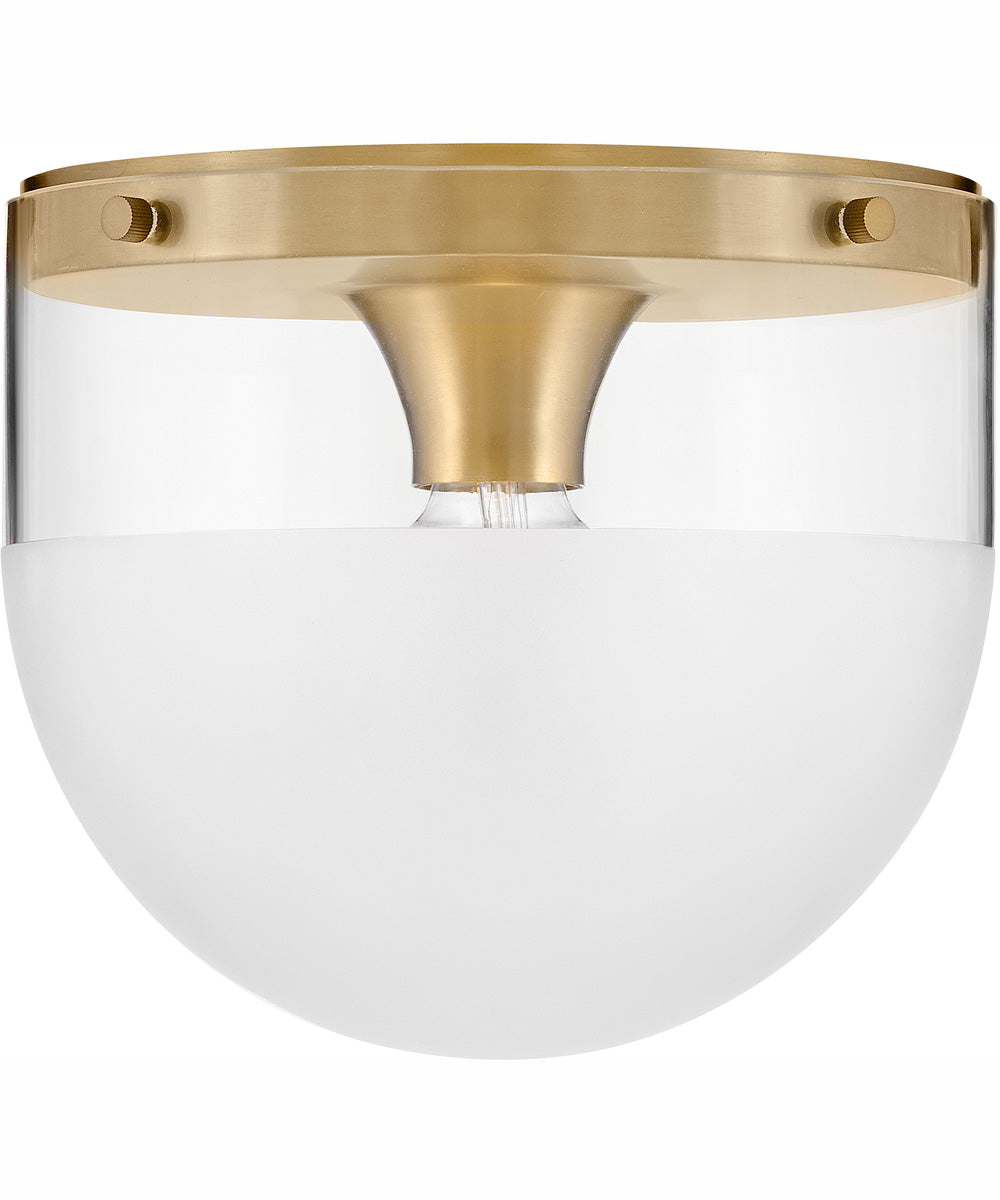 Beck 1-Light Small Flush Mount in Lacquered Brass