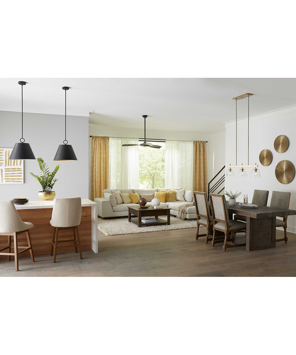 Parkhurst 3-Light New Traditional Metal Pendant Light Matte Black