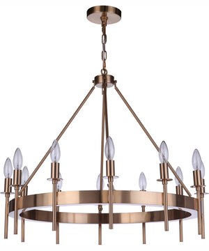 Larrson 12-Light Chandelier Satin Brass
