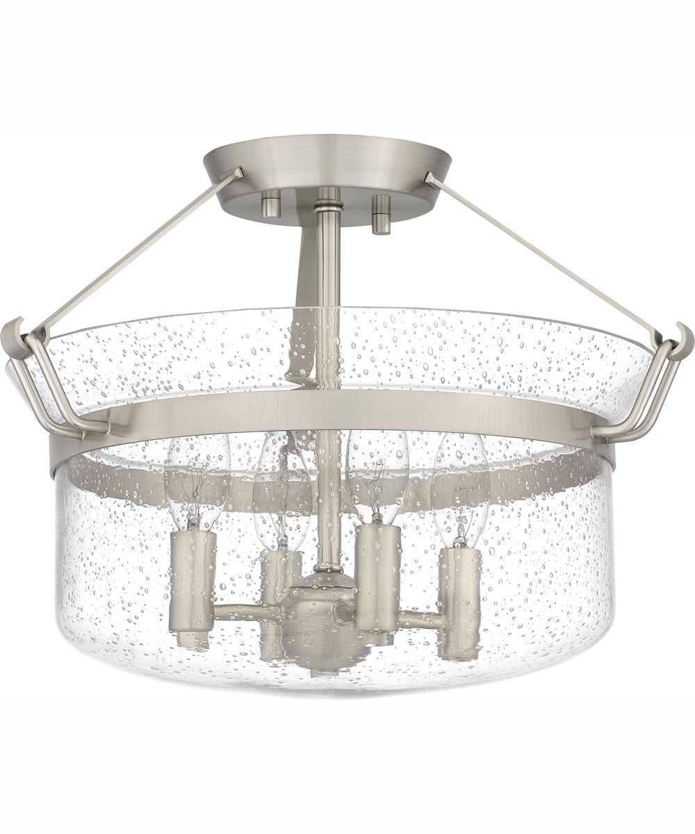 Quoizel Semi-Flush Mount Medium 4-light Semi Flush Mount Brushed Nickel