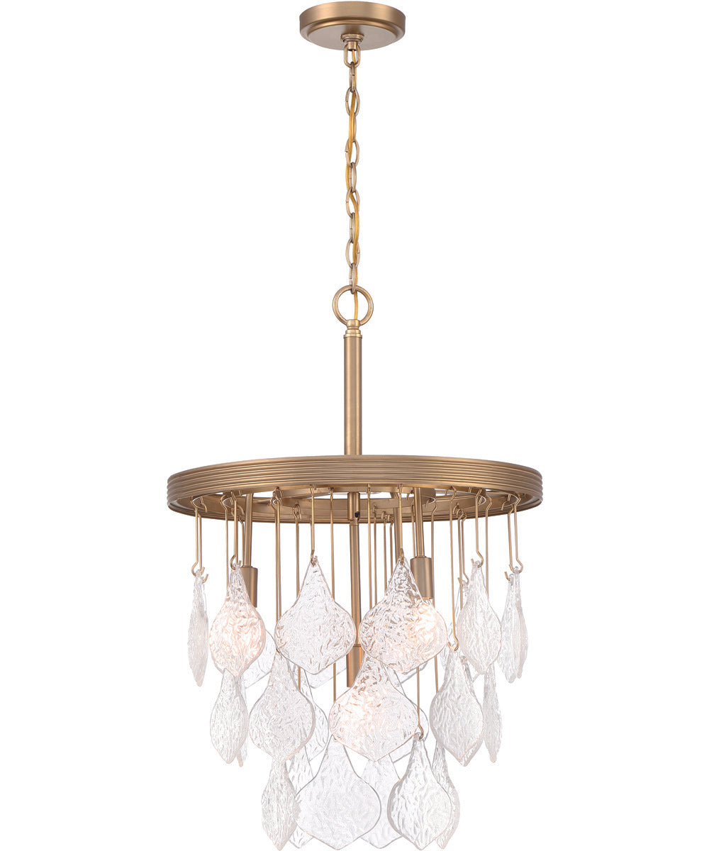 Vesi 4-Light Pendant Satin Brass