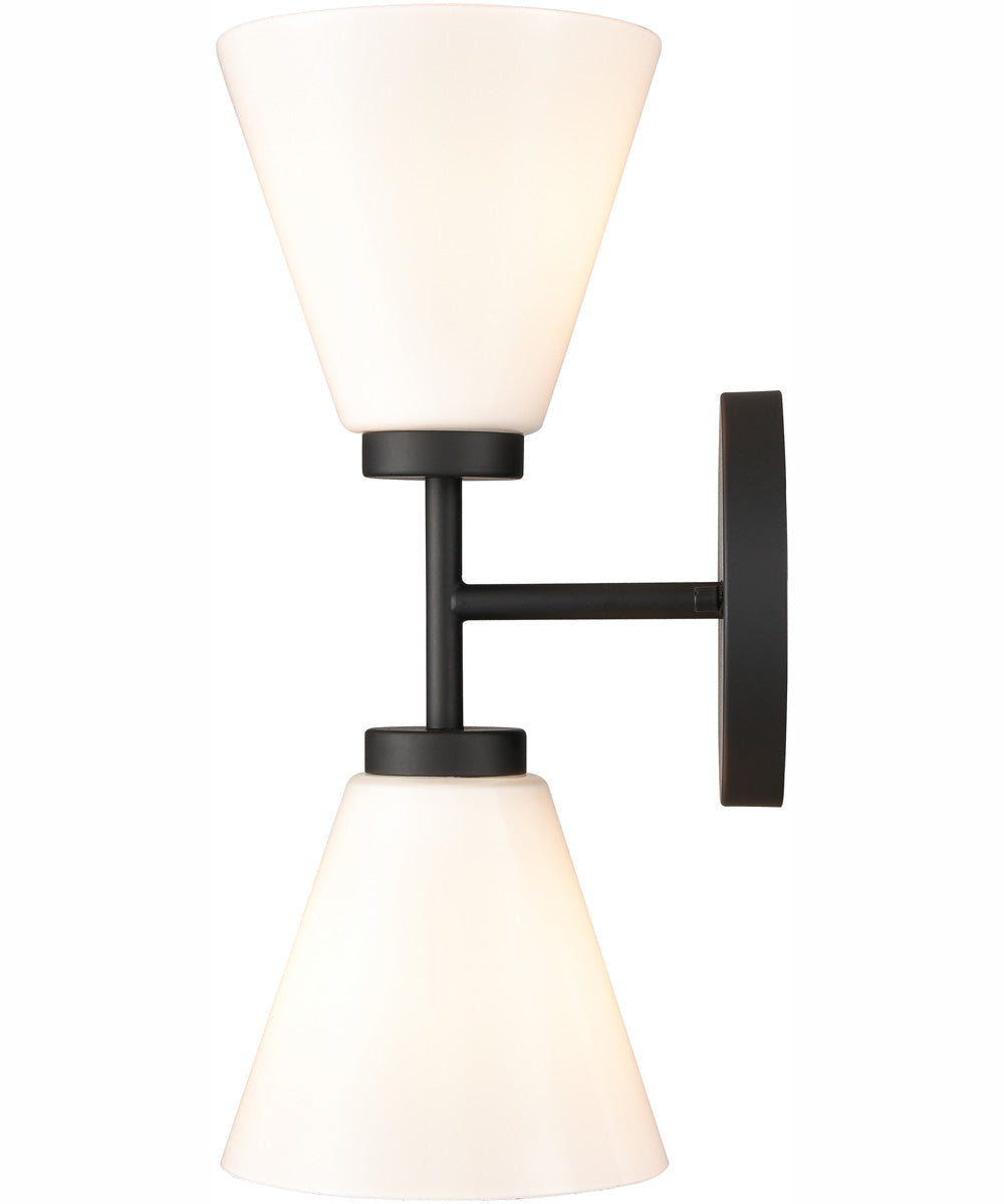 Houghton 15'' High 2-Light Vanity-Light - Matte Black