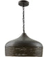 1-Light Pendant In Grey Iron