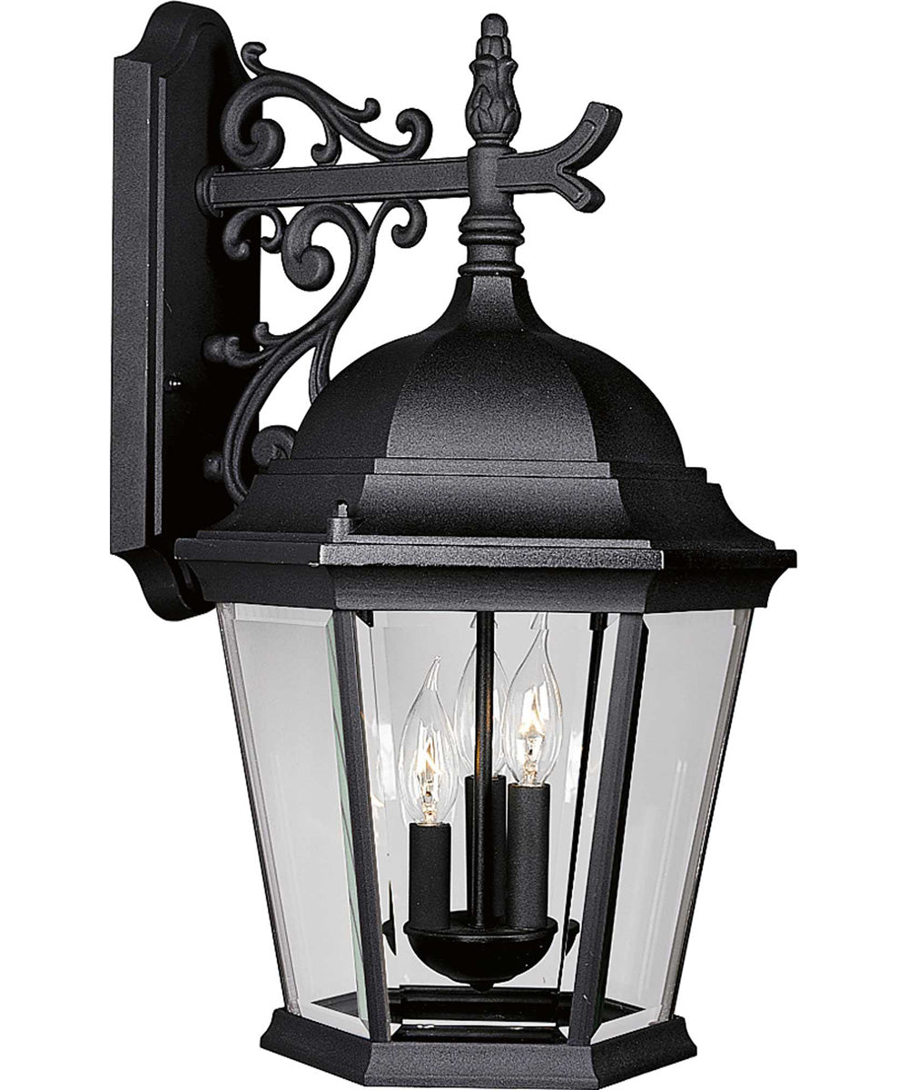 Welbourne 3-Light Wall Lantern Textured Black