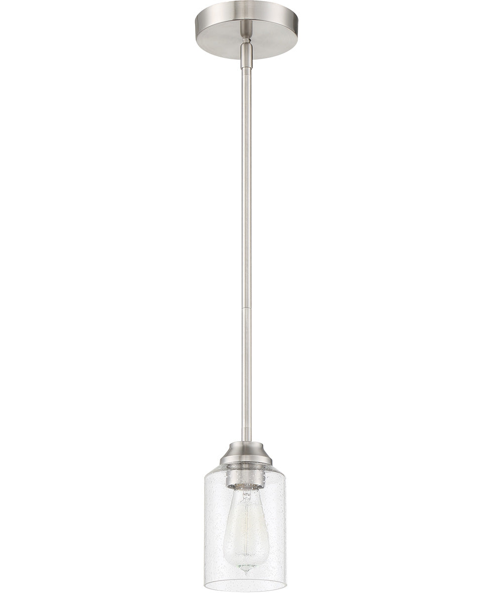 Chicago 1-Light Mini Pendant Brushed Polished Nickel