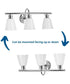 Ashford 3-Light Opal Glass Farmhouse Style Bath Vanity Wall Light Polished Chrome