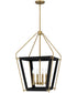 Abbeville 4-light Pendant Earth Black