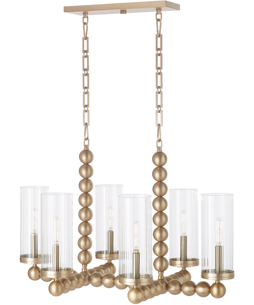 Tamara Day's Lee Boulevard 6-light Chandelier Aged Brass