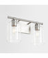 Tribute 2-light Bath Vanity Light Satin Nickel
