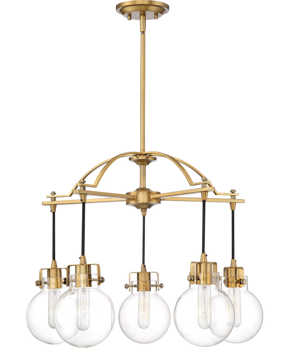 Sidwell 5-light Chandelier Weathered Brass