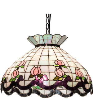 20" Wide Roseborder Pendant