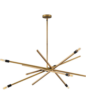 Archer 6-Light Large Single Tier in Heritage Brass