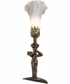 15" High Gray Nouveau Lady Accent Lamp