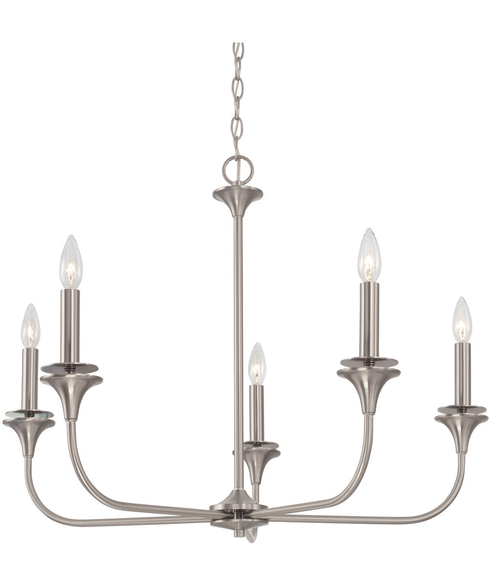 Presley 5-Light Chandelier Brushed Nickel