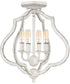 O'Keefe 4-light Semi Flush Mount Antique White