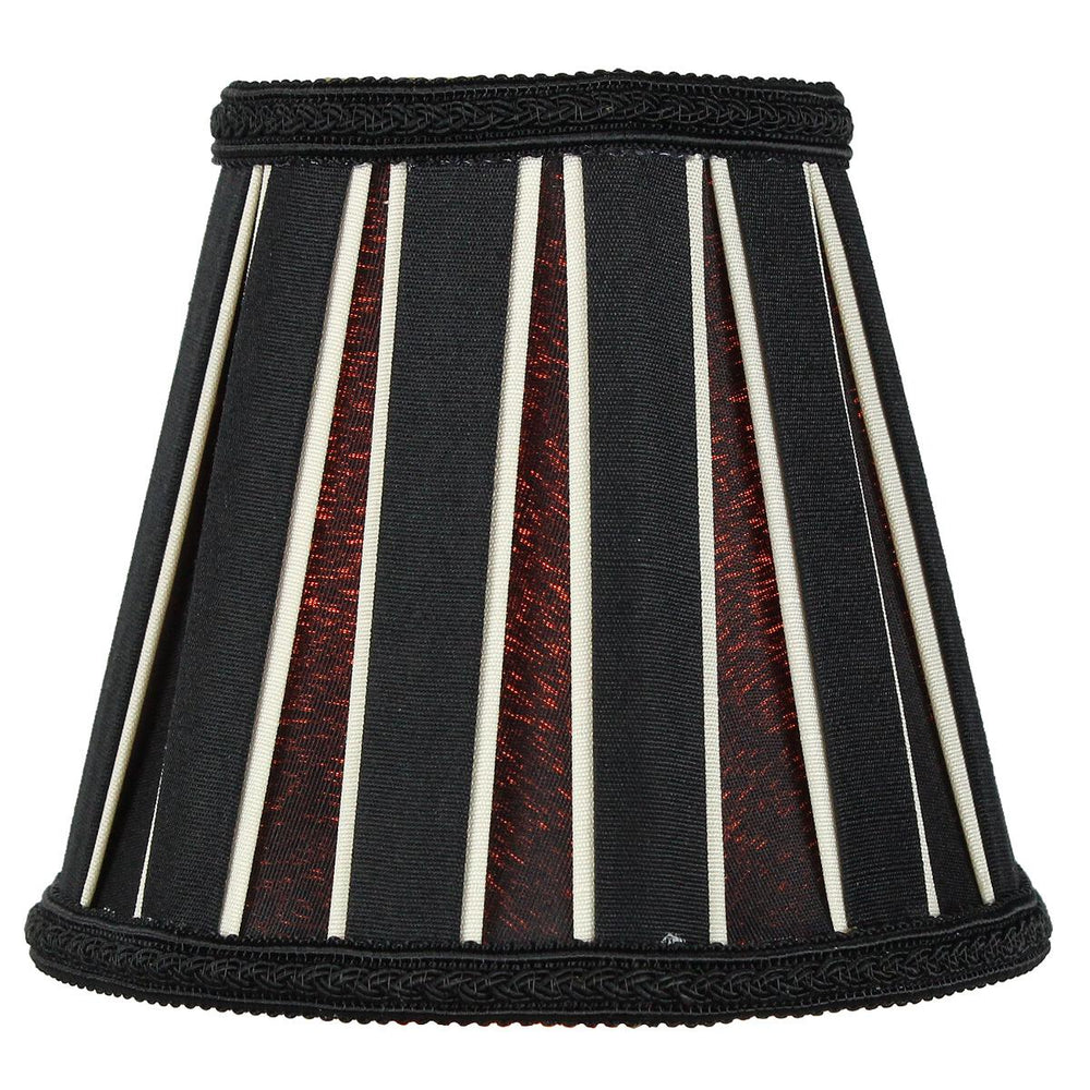 5"W x 5"H Set of 6 Black Eggshell Chandelier Clip-On Lampshade