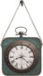 35"H Windrose Wall Clock Antique Blue