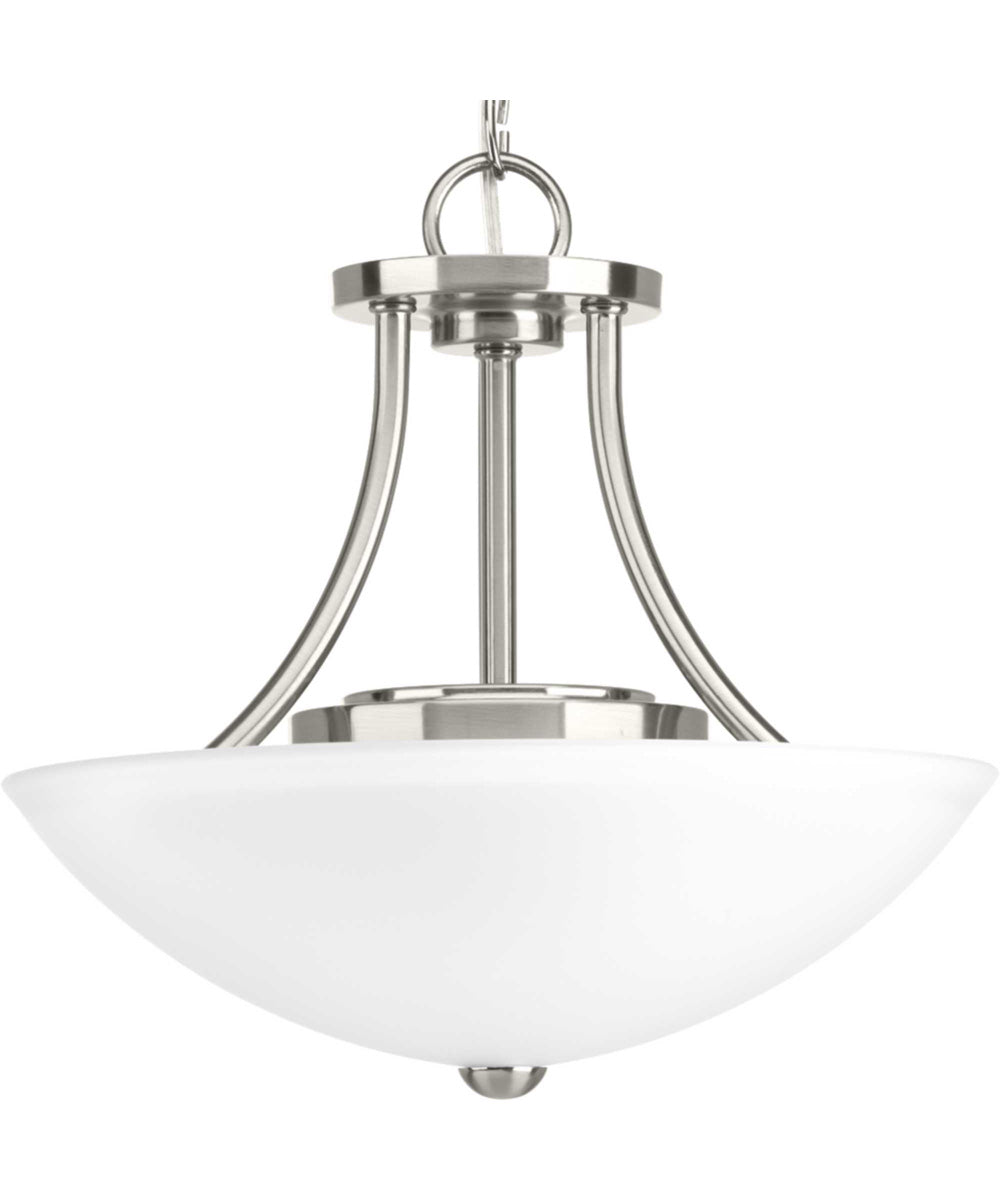 Gather 12-7/8" Semi-Flush/Convertible Brushed Nickel