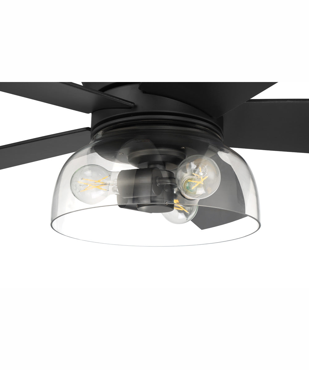 52" Gibson 3-Light Ceiling Fan Flat Black