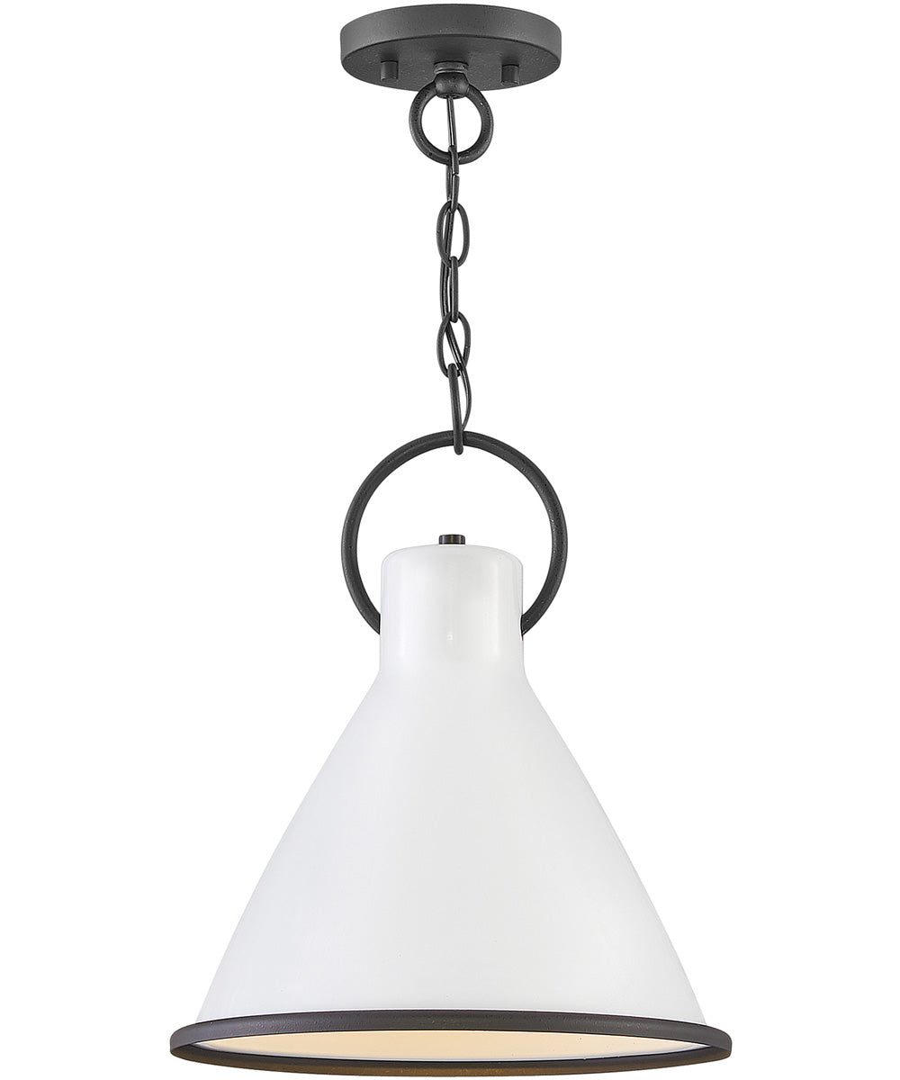Winnie 1-Light Small Pendant in Polished White