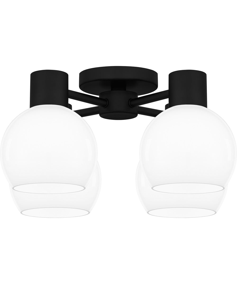 Quoizel Semi-Flush Mount Large 4-light Semi Flush Mount Matte Black