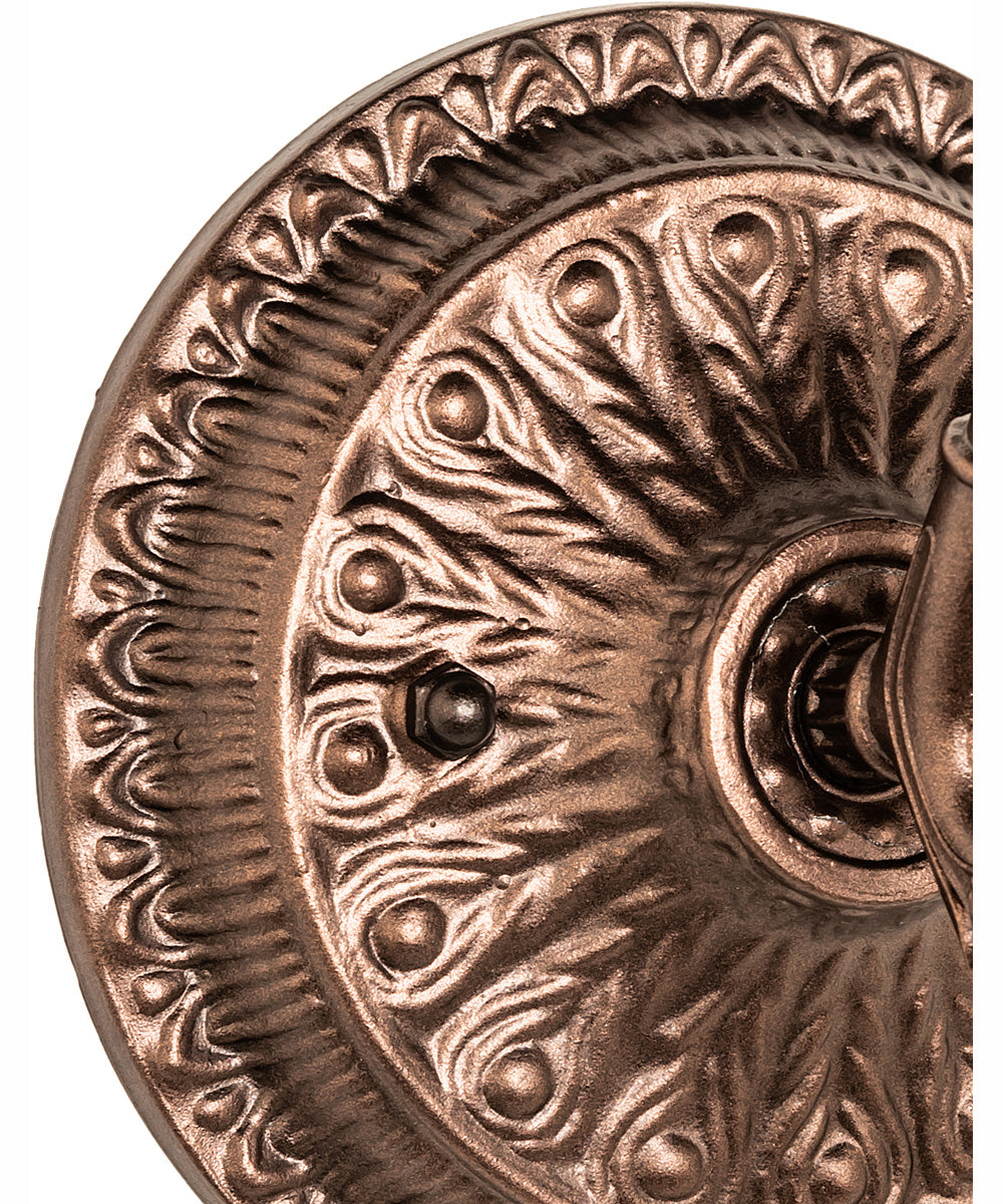 5" Wide Seafoam/Cranberry Pond Lily Victorian Wall Sconce