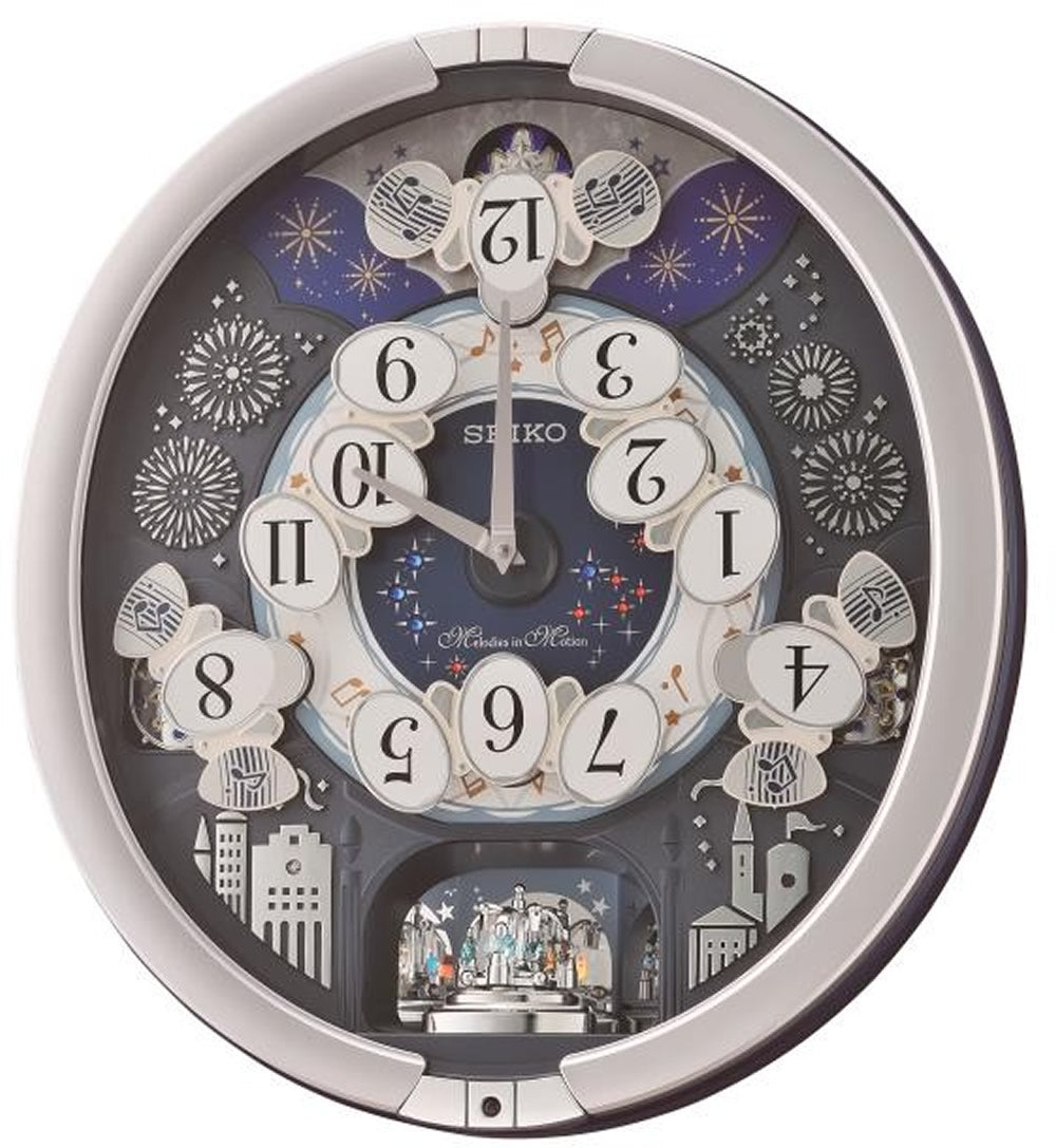 18"H Melodies in Motion Clock  with 18 Hi-Fi Melodies