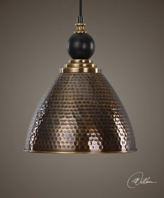 Adastra 1 Light Antique Brass Pendant