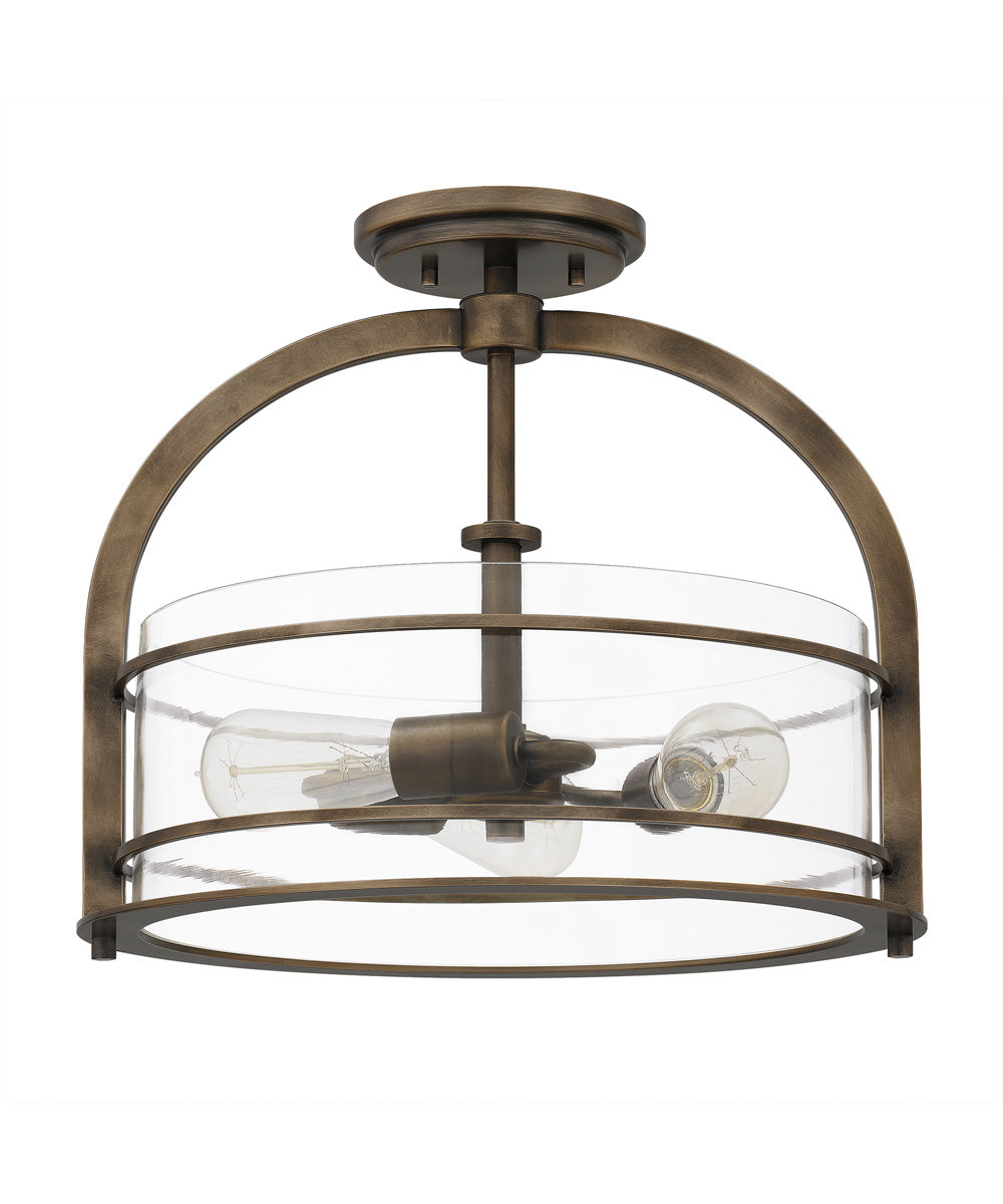 Toscana 3-light Semi Flush Mount Statuary Bronze