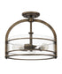 Toscana 3-light Semi Flush Mount Statuary Bronze