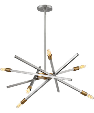 Archer 6-Light Medium Single Tier in Brushed Nickel