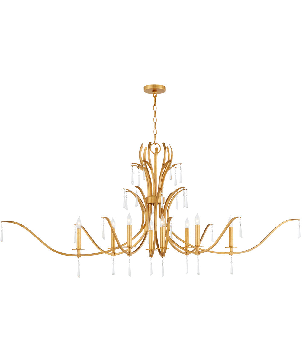 Majesty 8-light Chandelier Gold Leaf