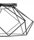 Geodesic LED Modern Flush Mount Light Matte Black