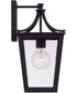 Adair 1-Light Outdoor Wall-Lantern Rain or Shine - Black