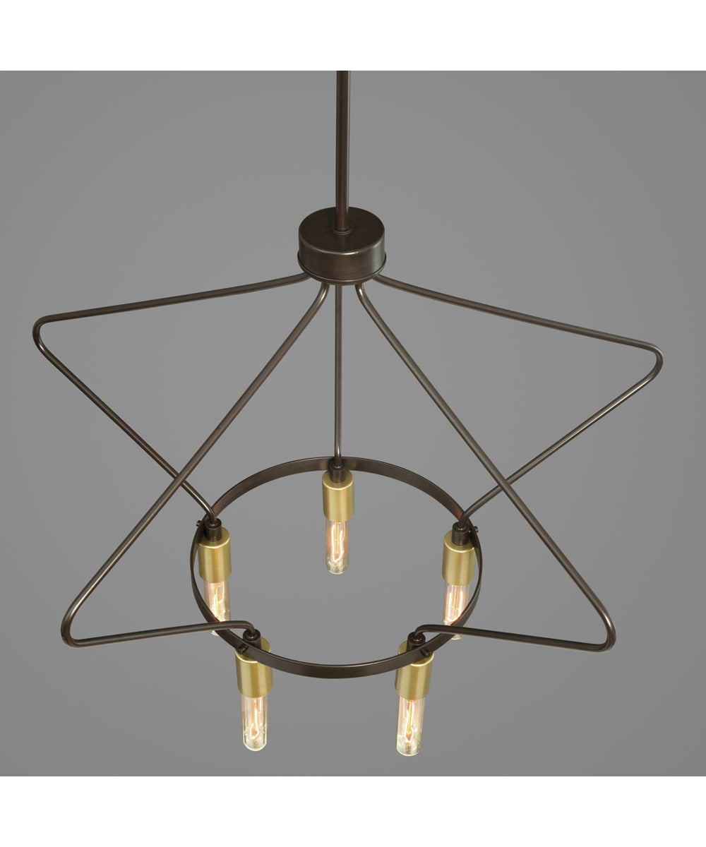 Hangar 5-Light Farmhouse Chandelier Light Antique Bronze
