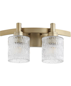 Stadium 2-light Bath Vanity Light Aged Brass