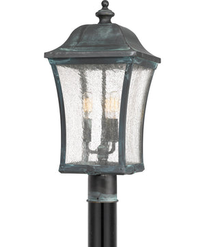 Bardstown Large 3-light Outdoor Post Light Aged Verde