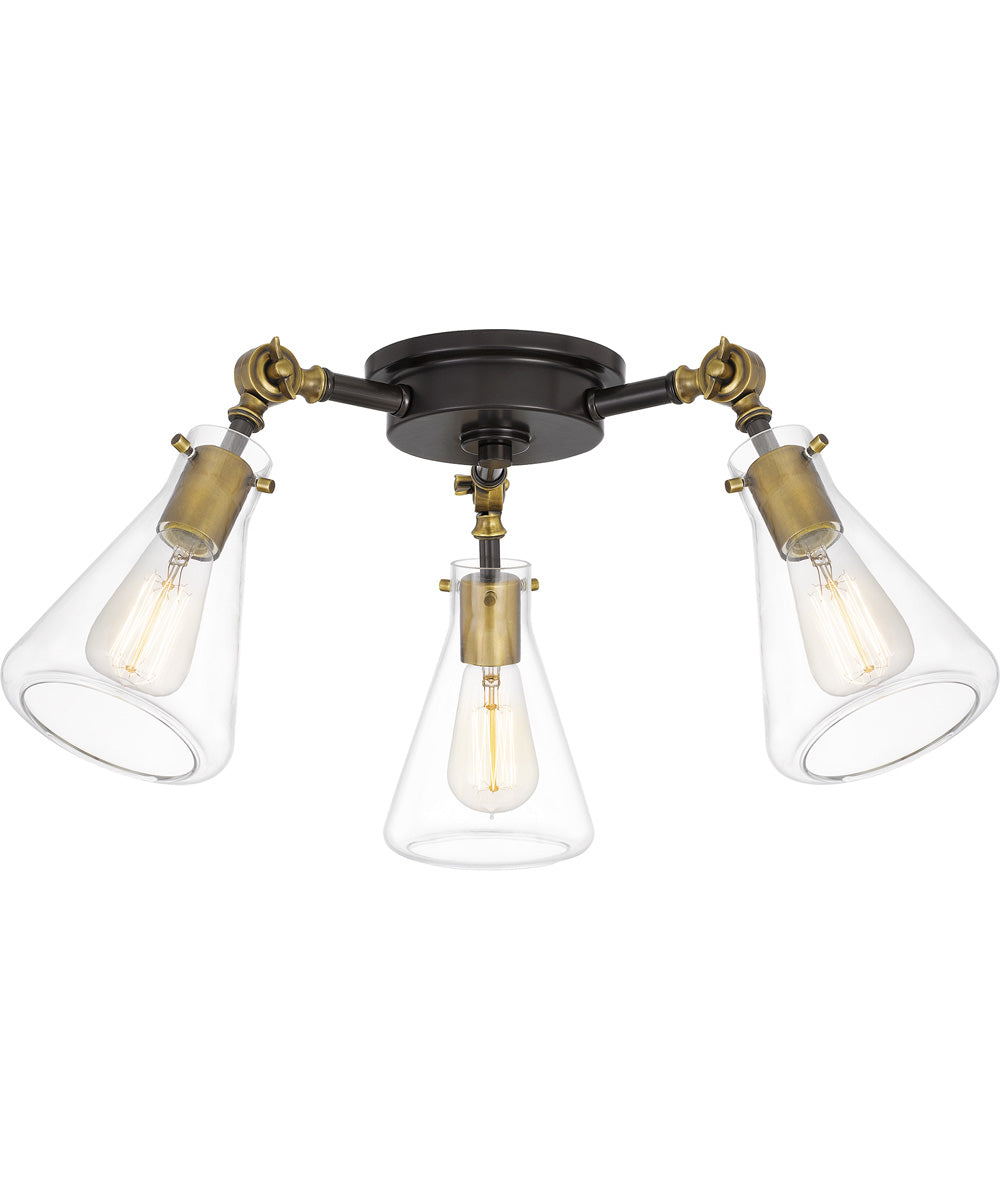 McCall 3-light Semi Flush Mount Western Bronze