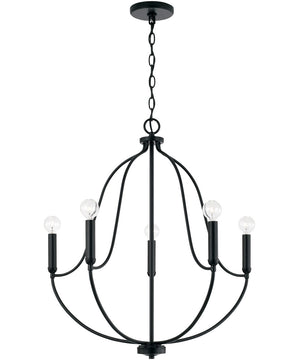 Madison 5-Light Chandelier Matte Black