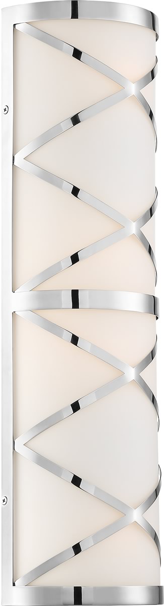 7"W Sylph 4-Light Vanity & Wall Polished Nickel / Satin White