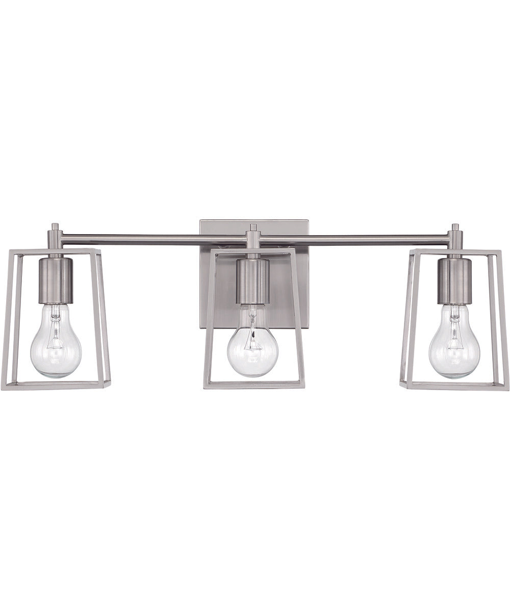 Dunn 3-Light Vanity Brushed Polished Nickel