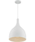 12"W Bellcap 1-Light Pendant Matte White