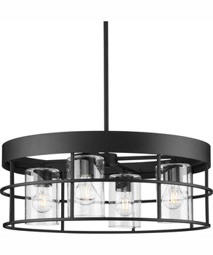 Burgess 4-Light Modern Farmhouse Chandelier Matte Black