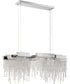 Crystal Falls  Island Light Polished Nickel