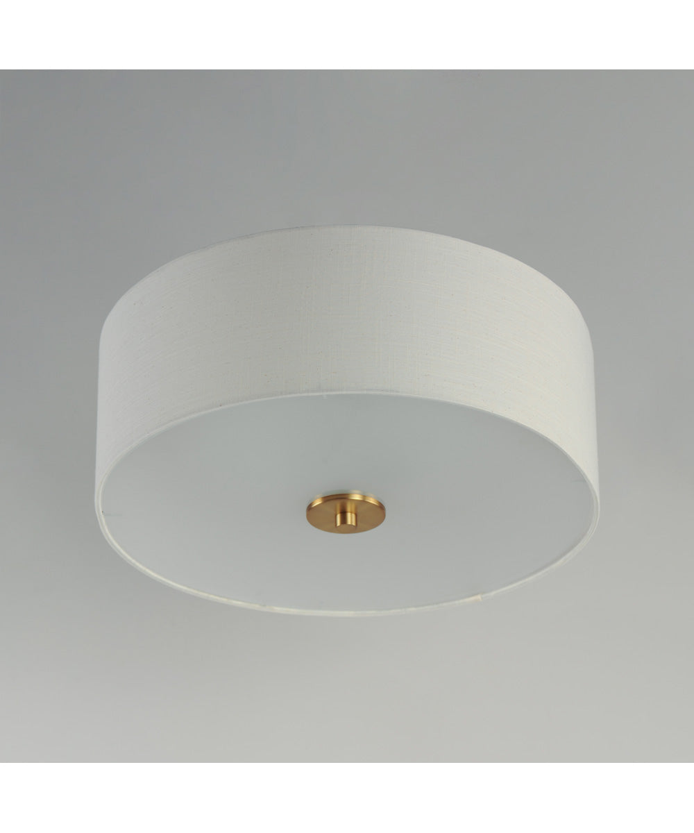 Bongo 3-Light Flush Mount Natural Aged Brass