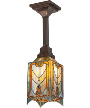 6" Square Cottage Mission Pendant