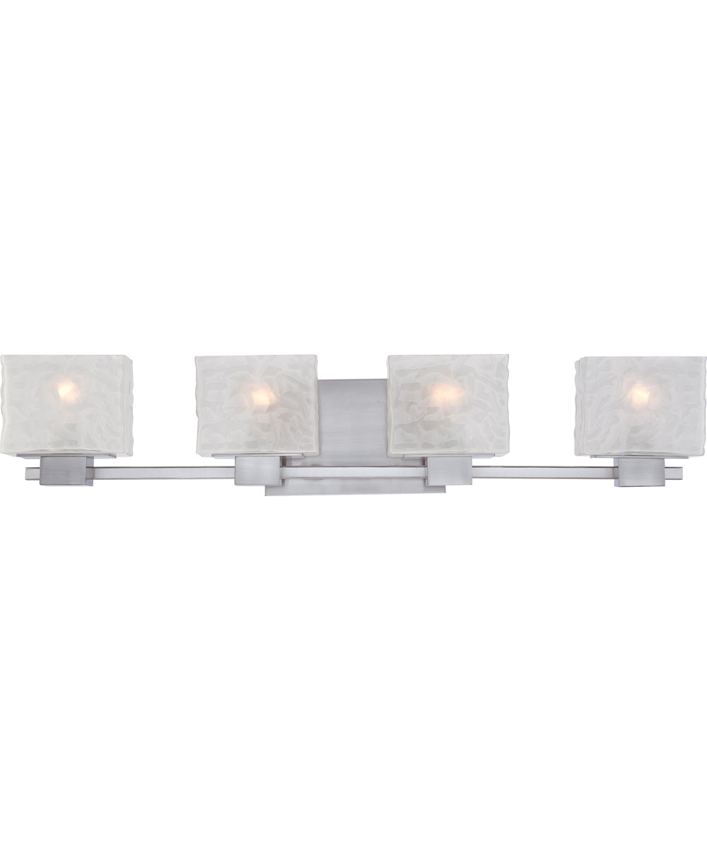 Melody Extra Large 4-light Bath Light Brushed Nickel