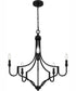 Mabel 5-light Chandelier Matte Black